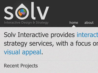 Solv Interactive site mock