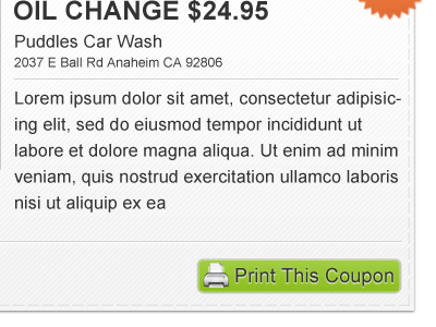 Coupon coupon green grey orange