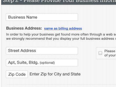 Business Name blue form grey museo slab ui