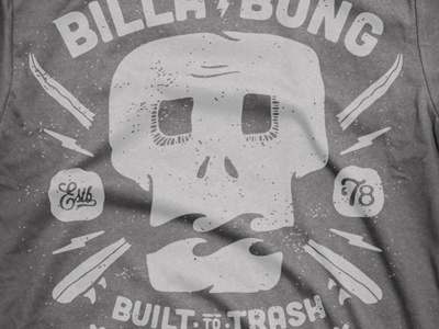 Billabong Leftovers - Skull Tee apparel billabong halftone def