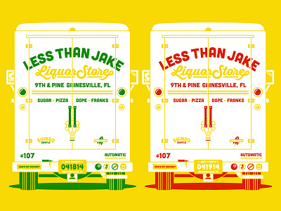 LESS THAN JAKE Double Header gig poster halftone def less than jake tron