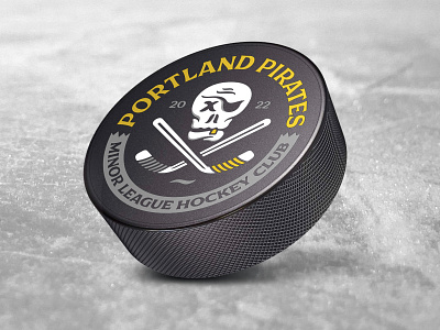 Portland Pirates - Minor League Hockey Club - Merch halftone def halftonedef hockey illustration merch minor league pirates portland pirate puck skull