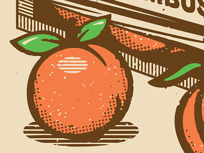 Peaches and Cream! creative south halftone def vintage