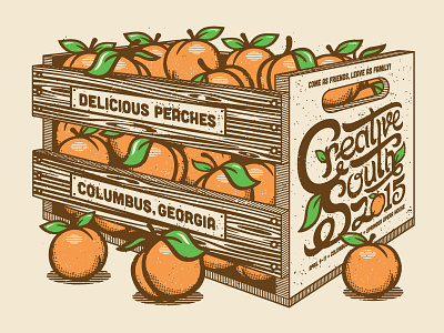 Creative South 2015 Poster creative south halftone def peaches prints