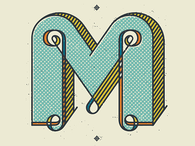 Type Fight - Letter M halftone def letter m tron type fight