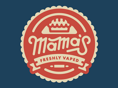 Mama's Freshly Vaped Goodness halftone def illustration mamas pie