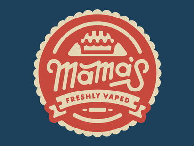 Mama's Freshly Vaped Goodness halftone def illustration mamas pie