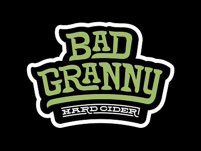 Bad Granny Hard Cider Branding - Stacked Logo bad granny beer branding cider halftone def studios packaging