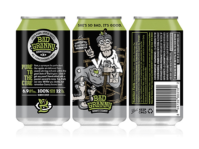 Bad Granny Hard Cider - 12oz Can Design 12oz can bad granny beer branding cider halftone def studios packaging