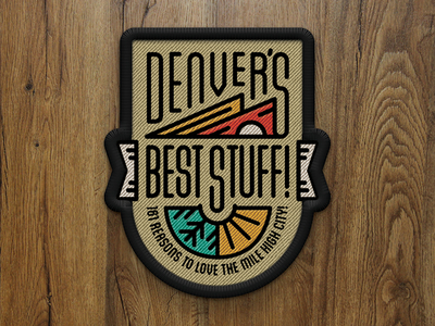 Denver's Best Stuff! Cover Patch - 5280 Magazine 5280 magazine best of denver editorial halftone def illustration monoline patch