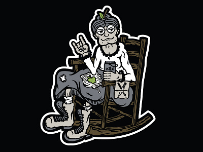 Bad Granny Hard Cider Character Illustration