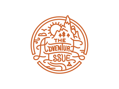 5280 Magazine Adventure Issue Stamp Icons 5280 magazine badge colorado editorial florida halftonedef icon illustration monoline mountains type