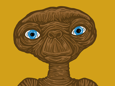 E.T. Illustration on iPad Pro