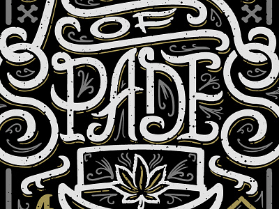 Ace of Spades Lettering ace of spades halftone def hand lettering illustration