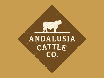 Andalusia Cattle Co. Main Branding brand cattle florida halftone def illustration logo southern