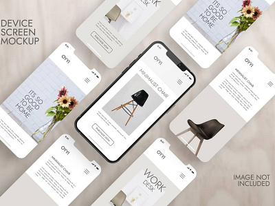 An App for furniture ordering with checkout app branding design template ui ux