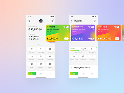 My Fintech App app bank banking currency design ui ux