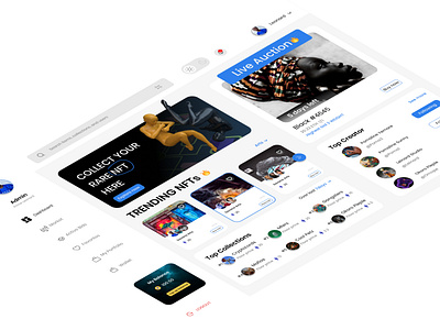 NFTs, UI dashboard design