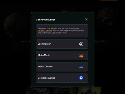 Web3 gaming UI connect wallet connect design payment ui ux wallet web3