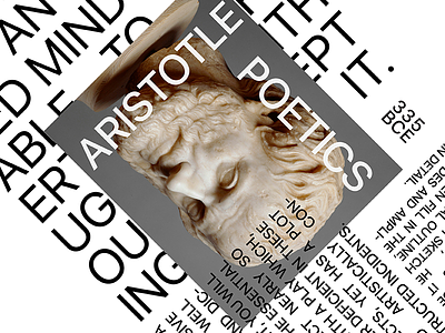 Here is some type and an image all caps aristotle layout poetics type
