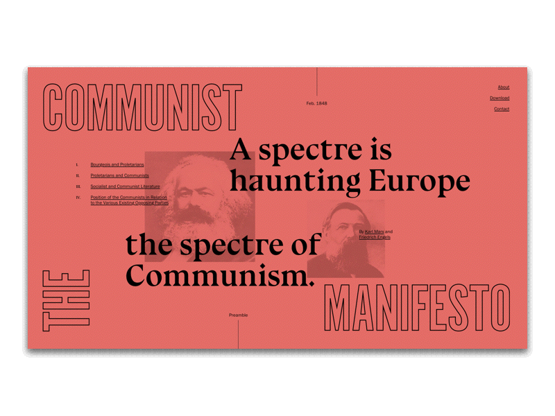 The Communist Manifesto - in motion! communist home landing manifesto principle prototype