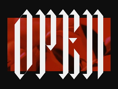 OPEN angular blackletter font geometric sharp textura type