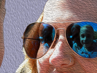 Sunglass reflections on oil design oil paint photo editing photoshop photoshop art photoshop effect