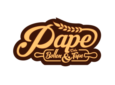 pape cake branding design flat graphic design icon illustrator logo minimal typography vector