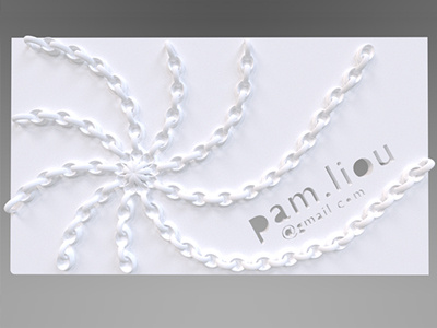 Business Card 3d 3d modeling business card calling card chain render rhinoceros white