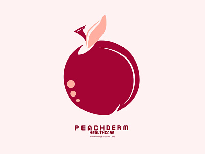 PeachDerm Logo design brand design brand identity branding clean dermatology flat graphic design health care healthcare icon logo minimalist peach ui user experience ux wordmark