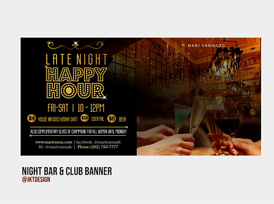 NIGHT CLUB PROMO BANNER advertising banner banner design brochure classic elegant glamor graphic design jktdesign luxury marketing night club