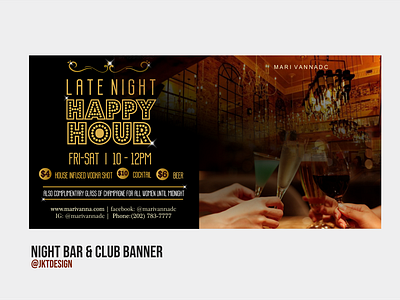 NIGHT CLUB PROMO BANNER advertising banner banner design brochure classic elegant glamor graphic design jktdesign luxury marketing night club