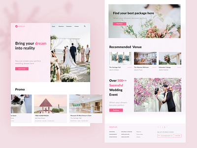 Weplan Wedding Planner Website Design uidesign webdesign webpage wedding