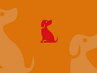 Dog logo dog logo pet red