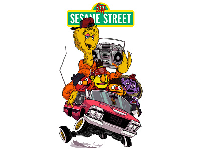 Sesame ghetto street artwork character character design characterdesign digital illustration digitalart illustration illustration art