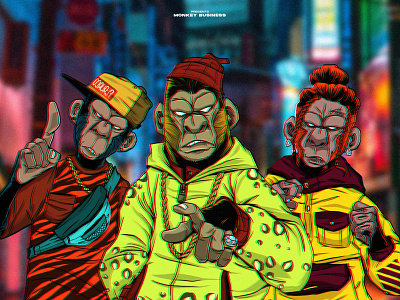 Monkey Business character character design characterdesign digital illustration digitalart illustration illustration art print