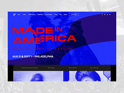 Made In America Festival Website animation creative developer creative development design festival front end developer front end development motion music roc nation transitions web design wed designer wordpress