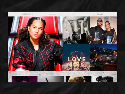 Alicia Keys Website creative developer creative development entertainment front end developer front end development music web design website wordpress