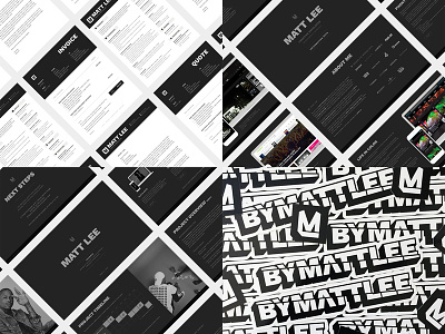 ByMattLee Print Collateral Collage branding creative developer deck design freelance invoice marketing print proposal sticker