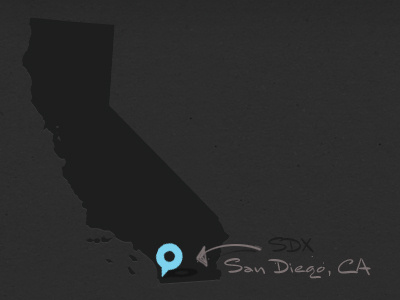 SDX California california dark map mark oopm san diego sdx usa