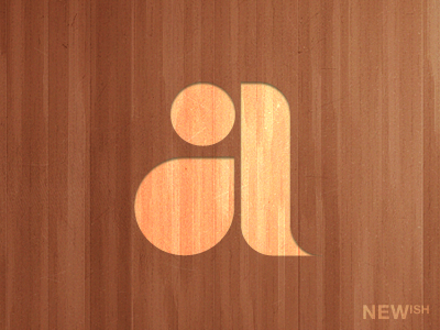 A Wood a logo mark wood woodgrain