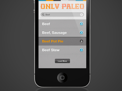 Paleo App app crossfit diet iphone paleo search type webapp