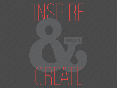 Inspire & Create and create fun grey inspire red thin type