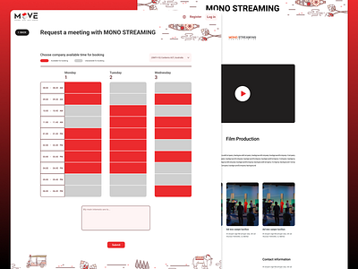 MOVE | Multimedia Online Virtual Exhibition red seminar ui web wensite