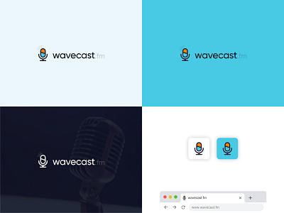 Unused concept cast casting icon logo logotype mic microphone podcast sound stream streaming typeface typography vector wave waves