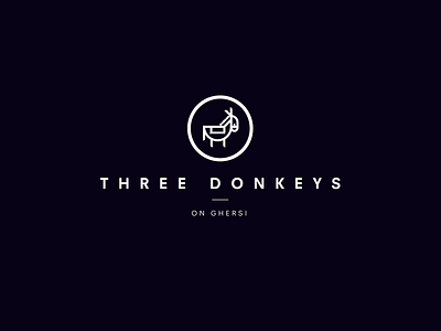 Three Donkeys designbyuandi logo logotype monogram