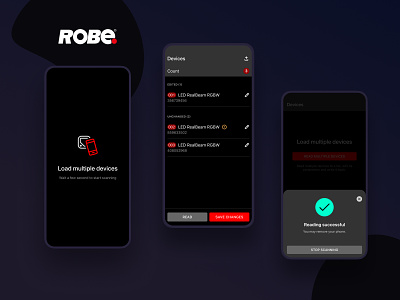 Robe app: Gives light to every good concert or event. android app apps concerts dactylgroup design designer developer developers ios light lights mobile mobile app design mobile app developer ui ux