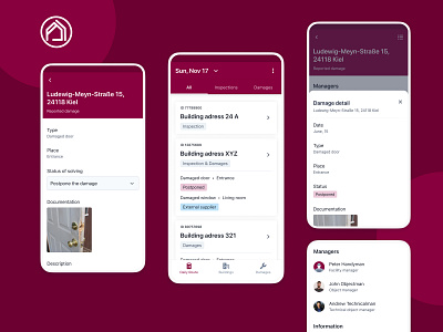 Assistant for property managers app assistant dactylgroup damages design designer developer developers flat house mobile mobile app mobile developers property managers ui ux