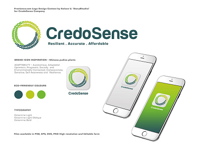 CredoScense app branding design logo typography ui vector