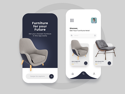 On Boarding Furniture Apps appdesign graphic design onboarding ui uid uiux ux